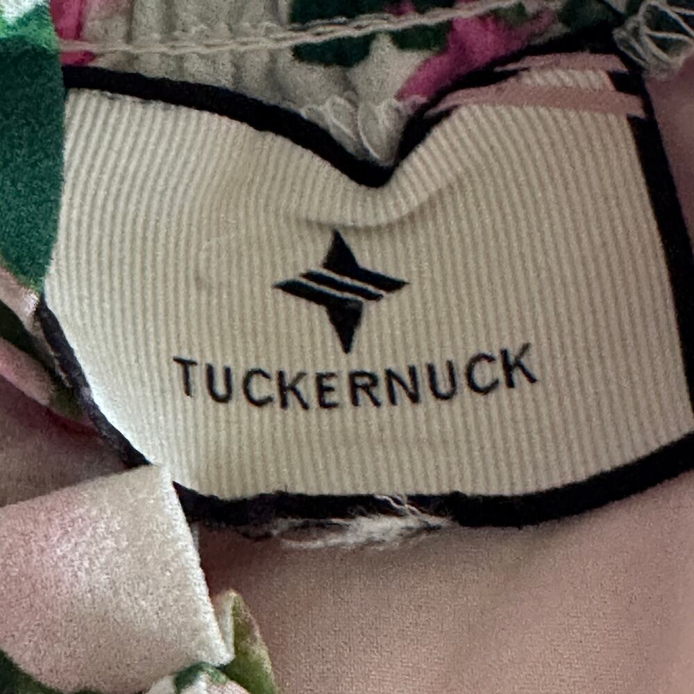 Tuckernuck Gossamer Pink Hydrangea Lydia Blouse Womens XL Pink Green Flowy Vacay - Picture 6 of 11
